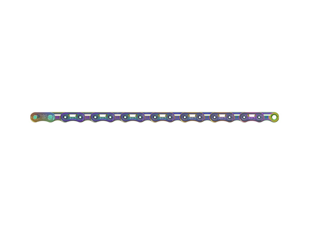 SRAM Kette PC RED AXS E1 12-fach 126 Glieder silber / rainbow