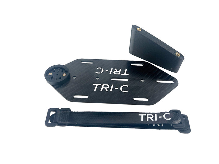 Support de bouteille BTA sur plaque carbone de compteur de vitesse Garmin