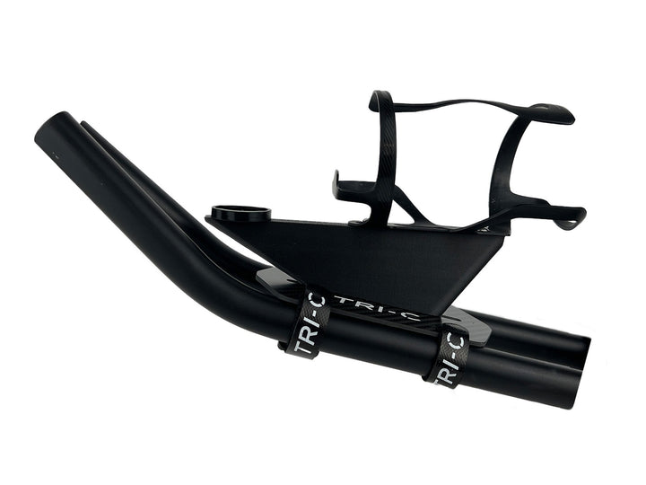 Compteur de vitesse BTA + rehausseur de bouteille sur plaque carbone Garmin