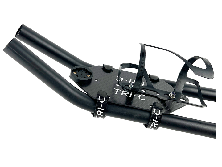 Support de bouteille BTA sur plaque carbone de compteur de vitesse Garmin